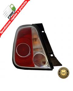 FARO - FANALE POSTERIORE SINISTRO BIANCO ROSSO BORDO NERO - SX - FIAT 500 10>15