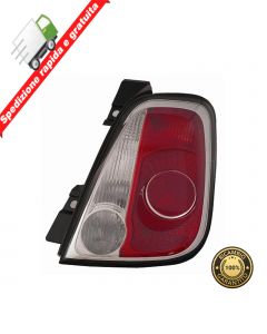 FARO - FANALE POSTERIORE DESTRO BIANCO ROSSO BORDO NERO - FIAT 500 CABRIO 10>15