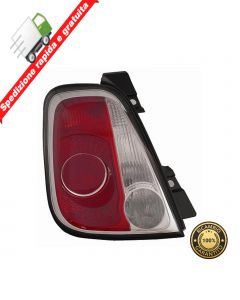 FARO - FANALE POSTERIORE SINISTRO BIANCO ROSSO BORDO NERO FIAT 500 CABRIO 10>15