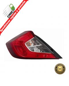 FARO - FANALE POSTERIORE ESTERNO SINISTRO LED FONDO SCURO SX HONDA CIVIC 5 17->