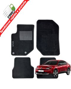 Serie 4 TAPPETI - TAPPETINI in Moquette Neri per CITROEN C4 X dal 2022 in poi