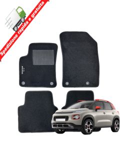 Serie 4 TAPPETI - TAPPETINI in Moquette Neri per CITROEN C3 AIRCROSS - 2017-2025
