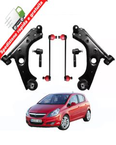 KIT BRACCI SOSPENSIONE AVANTRENO 6 PEZZI PER OPEL CORSA D dal 2006 al 2014