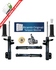 KIT 4 AMMORTIZZATORI ORIGINALI FORD MOTORCRAFT FORD FIESTA VI - 08>17 + Tamponi