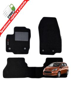 SERIE 4 TAPPETI - TAPPETINI IN MOQUETTE NERI PER FORD B-MAX DAL 2012 IN POI