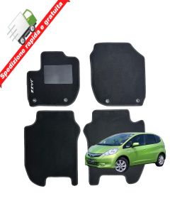 W-Parts Serie 4 TAPPETI - TAPPETINI in Moquette Neri per HONDA JAZZ 2012 -> 2015