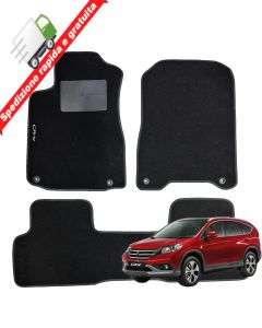 W-Parts Serie 4 TAPPETI - TAPPETINI in Moquette Neri per HONDA CR-V dal 12 -> 18