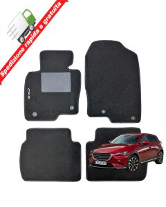 SERIE 4 TAPPETI - TAPPETINI IN MOQUETTE NERI PER CX-5 dal 2011 + CX-5 dal 2016 