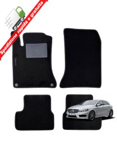 SERIE 4 TAPPETI - TAPPETINI IN MOQUETTE NERI PER MERCEDES CLASSE A W176 DAL 2012