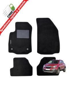 SERIE 4 TAPPETI - TAPPETINI IN MOQUETTE NERI PER OPEL MOKKA DAL 2012 AL 2020