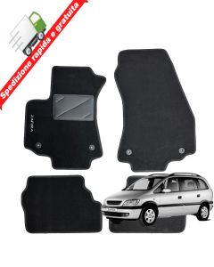 SERIE 4 TAPPETI - TAPPETINI IN MOQUETTE NERI PER ZAFIRA A DAL 1999 AL 2005