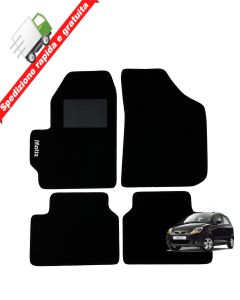 SERIE 4 TAPPETI - TAPPETINI IN MOQUETTE NERI PER CHEVROLET MATIZ DAL 2005 A 2010