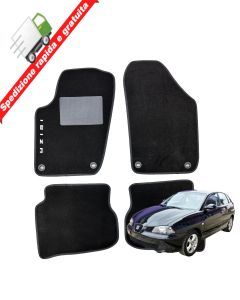 Serie 4 TAPPETI - TAPPETINI in Moquette Neri per SEAT IBIZA III dal 2002 al 2008