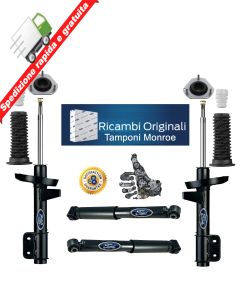 KIT 4 AMMORTIZZATORI ORIGINALI FORD MOTORCRAFT FORD FIESTA VI Tamponi + Supporti