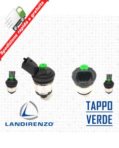 4 INIETTORI IMPIANTO GPL LANDI RENZO - VERDE ORIGINALE -  55240715 - 237123000