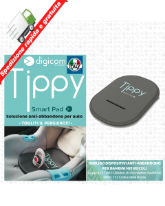 SmartPad Tippy Dispositivo Anti Abbandono Digicom - Bimbi Seggiolino Auto- ITA