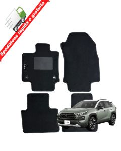 Serie 4 TAPPETI - TAPPETINI in Moquette Neri per TOYOTA RAV4 DAL 2018 IN POI